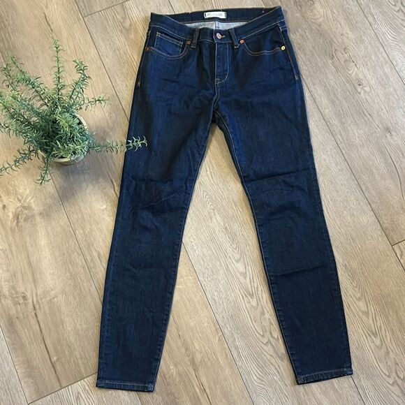 MADEWELL THE SKINNY SKINNY DARK WASH JEANS CLASSIC COMFORT NO DISTRESSING SZ 28 - Picture 4 of 10